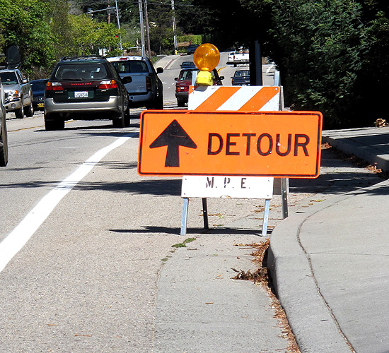 detour road sign. There were many quot;detourquot; signs